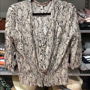 Amuse cropped blouse top XS